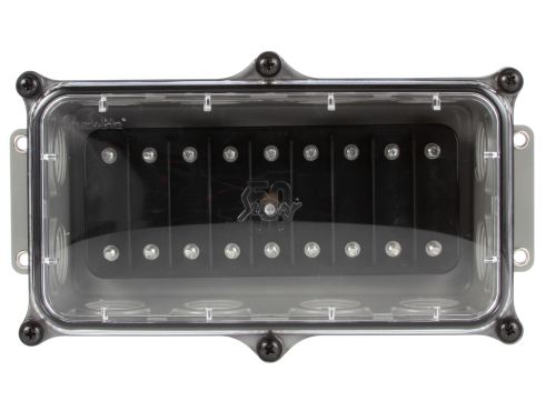 Super 50, 12-Port, 16 Terminal, Grey/Clear Plastic, Surface Mount, Junction Box, Kit