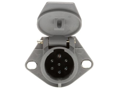 50 Series, 7 Split Pin, Grey Plastic, Flush Mount, Receptacle
