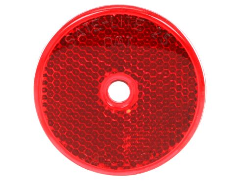 Signal-Stat, 2" Round, Red, Reflector, 1 Screw/Nail/Rivet