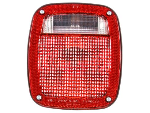 Signal-Stat, Incandescent, Red/Clear Polycarbonate Lens, Left Hand Side, Combo Box Light, 3 Stud , License Light, Packard , 12V