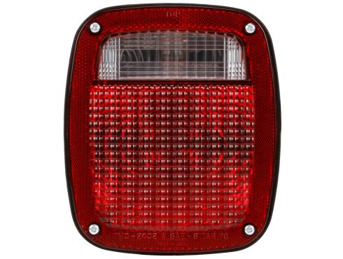Signal-Stat, Incandescent, Red/Clear Polycarbonate Lens, RH, Combo Box Light, 3 Stud , License Light, Packard , 12V