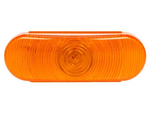 Super 60, Incandescent, Yellow Oval, 1 Bulb, Auxiliary Turn Signal, Black Grommet Mount, PL-3, Stripped End/Ring Terminal, 24V, Kit