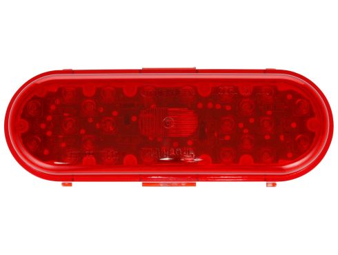 60 Series, LED, Red, Oval, 26 Diode, Stop/Turn/Tail, Black Grommet Mount, Fit 'N Forget S.S., Straight PL-3 Female, 12V, Kit