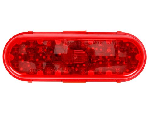 60 Series, Retrofit, LED, High Mounted Stop Light, 26 Diode, Oval Red Polycarbonate, Black Grommet Mount, Fit 'N Forget S.S., Packard Connector 12020398, 12V, Kit