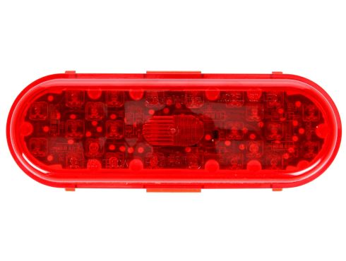 60 Series, LED, High Mounted Stop Light, 26 Diode, Oval Red Polycarbonate, Black Grommet Mount, Fit 'N Forget S.S., Straight PL-2, 12V, Kit