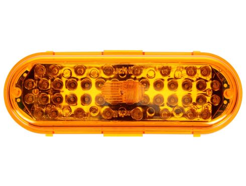 60 Series, LED, Yellow Oval, 44 Diode, Front/Park/Turn, 12V, Fit 'N Forget S.S., Packard Connector 12015793