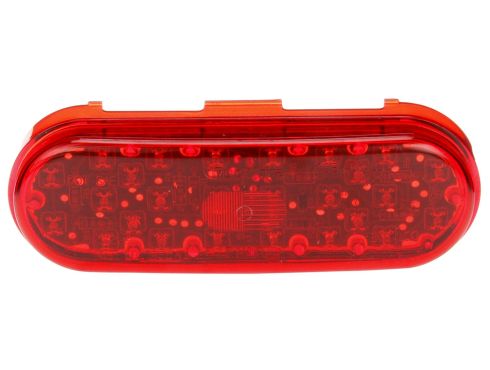 60 Series, LED, High Mounted Stop Light, 26 Diode, Oval Red Polycarbonate, Fit 'N Forget S.S., 12V