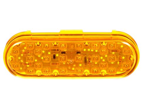 60 Series, LED, Yellow Oval, 26 Diode, Auxiliary Turn Signal, Fit 'N Forget S.S., 12V