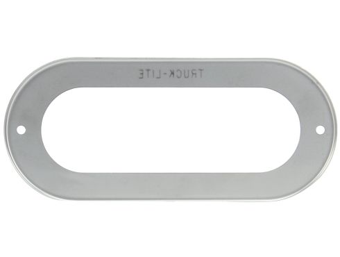 Unpolished Steel, Flange Cover, 60 Series Lights, Used In Oval Shape Lights, Silver Stainless Steel, 2 Screw Bracket Mount