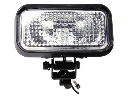 Signal-Stat 4x6 in. Rectangular Halogen Work Light, Black, 1 Bulb, 1450 Lumen, Blunt Cut, 12V