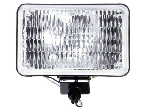 Signal-Stat 4x6 in. Rectangular Halogen Work Light, Black, 1 Bulb, 1450 Lumen, Stripped End, 12V, Display