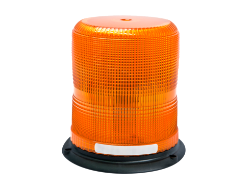 Signal-Stat, LED, Medium Profile Beacon, Amber, Permanent Mount/Pipe Mount, Hardwired, Stripped End
