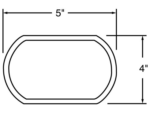 Signal-Stat, 4 in., Black Plastic Stick-On Convex Mirror, Rectangular, Universal Mount, Display