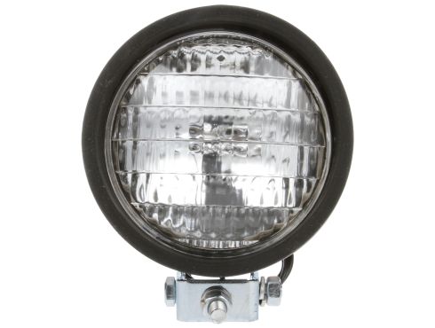 Par 36 5 in. Round Incandescent Work Light, Black, 1 Bulb, S/A Wire W/MLD BLLT, 12V