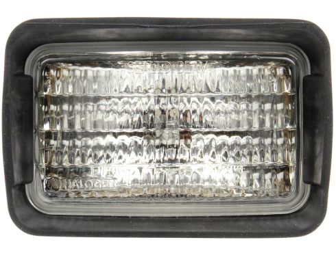 4x6 in. Rectangular Halogen Work Light, Black, 1 Bulb, Stripped End, 12V, Bulk