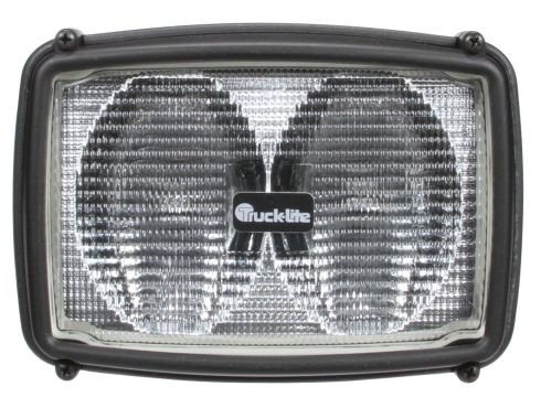 80 Series, Two Beam 4x6 in. Rectangular Halogen Spot Light, Black, 2 Bulb, 1450 Lumen, Stripped End, 12V