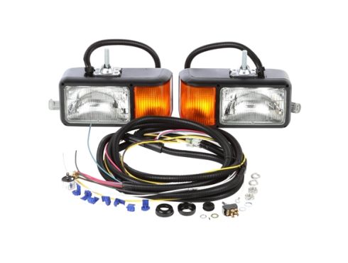 Universal, Halogen, 4 x 6 in. Rectangular, Snow Plow Light, 2 Bulb, Polycarbonate, 12V, Kit