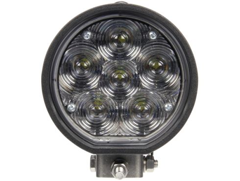 81 Series, LED, 4", Round, 6 Diode, Clear, Polycarbonate Lens, Stud, Hardwired, Stripped End, 10V|30V, E13, 1200 Lumen, Spot, Work Light
