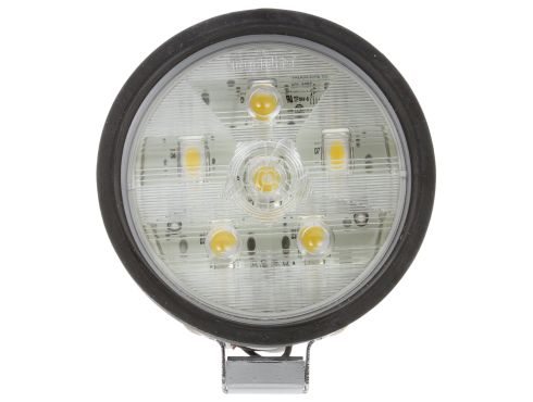 81 Series 4 in. Round LED Work Light, Black, 6 Diode, Stripped End, 12V, Bulk