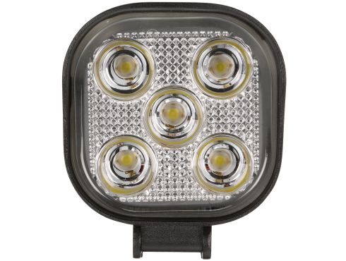 Signal-Stat 3x3 in. Square LED Work Light, Black, 5 Diode, 1200 Lumen, Blunt Cut, 12-24V