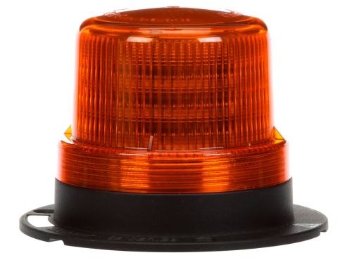 LED, Low Profile Beacon, Yellow, Permanent Mount/Pipe Mount, Class I, Hardwired, Stripped End, 12V