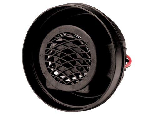 Self Adjusting Sound Regulation, 77-97 DB, 4" Round, Steam Cleanable, Back-Up Alarm, Grommet, PL-3 12-48V