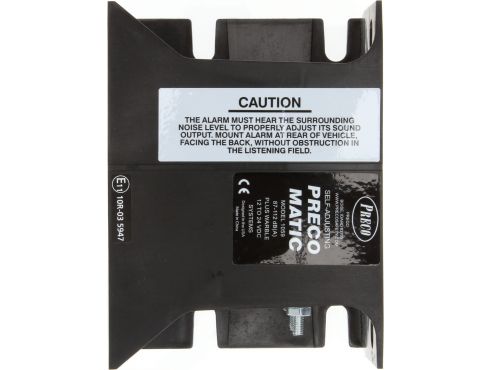 Self Adjusting Sound Regulation, 87-112 DB, Dual-Function, Steam Cleanable, Back-Up Alarm, 4 Screw, Bracket Mount, 3 Bolt Terminal 12-24V