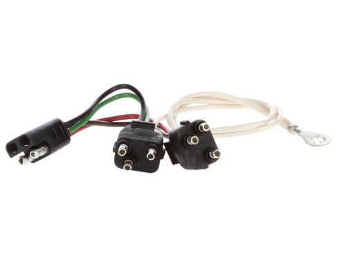 Right Hand Side, Stop/Turn/Tail Right Plug, 16 Gauge GPT Wire, Straight PL-3/Straight PL-3, 4 Position Plug/Ring Terminal, 12 in.