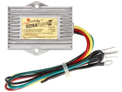 8 Light Heavy-Duty Solid-State, Aluminum Flasher Module, 90fpm, 12-24V, Hardwired, Spade Terminal/Ring Terminal