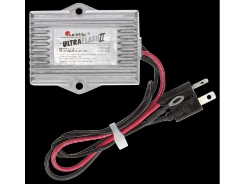 Heavy-Duty Solid-State, Aluminum Flasher Module, 90fpm, Audible, 60 DB, 12-24V, Hardwired, Bi-Polar Plug/Ring Terminal