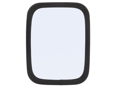 6 x 8 in., Black Stainless Steel Convex Mirror, Rectangular, Universal Mount