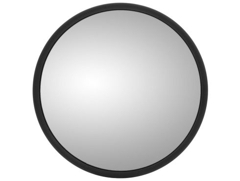 Heated, 8.5 in., Silver Steel Convex Mirror, Round, Universal Mount