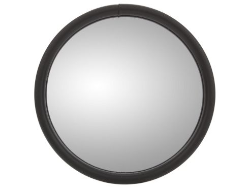 5 in., Black Stainless Steel Convex Mirror, Round, Universal Mount