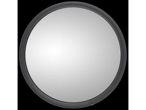 6 in., Black Stainless Steel Convex Mirror, Round, Universal Mount