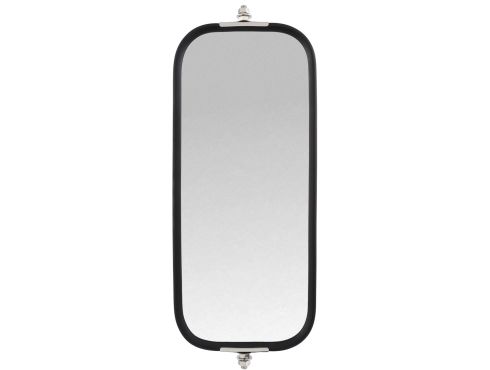 Pyramid Style, 7 x 16 in., West Coast Mirror, White Stainless Steel
