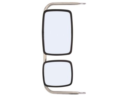 21.65-35.43 x 9.76in., Combination Mirror Assembly, White Steel, Rectangular, Universal Side, 2 Mirror