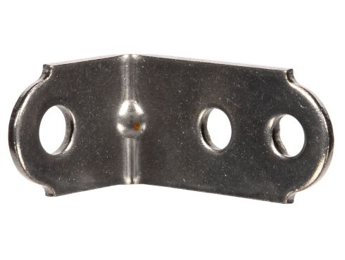 2 x 1.25 in., Universal Side L Bracket, Silver Steel Brace