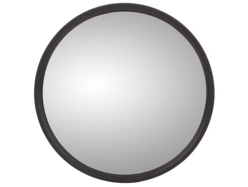 Centered Stud, 7.5 in., Silver Stainless Steel Convex Mirror, Round, Universal Mount