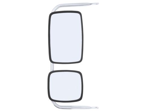Step Van Assemblies, 21.65-35.43 x 9.76 in., Combination Mirror Assembly, Silver Stainless Steel, Universal, 2 Mirror