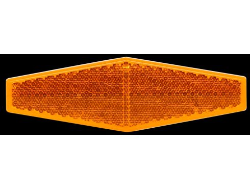 Hexagon, Yellow, Reflector, Adhesive Mount