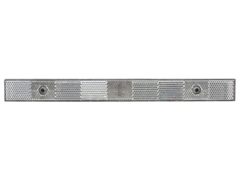 Narrow Rail, 11" x 1" Rectangle, Clear, Reflector, 2 Screw or Adhesive Mount