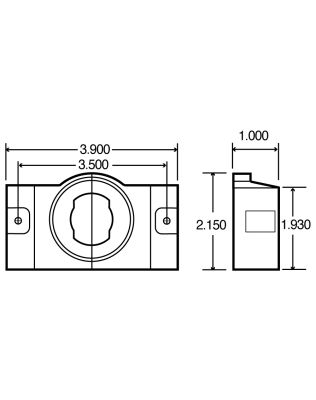 Bracket Mount, 2 in Diameter Lights, Used In Round Shape Lights, Clear Polycarbonate, 2 Screw Bracket Mount