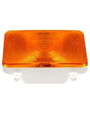 Incandescent, Yellow Rectangular, 1 Bulb, Front/Park/Turn, 4 Screw, 12V, Packard Connector 6288471