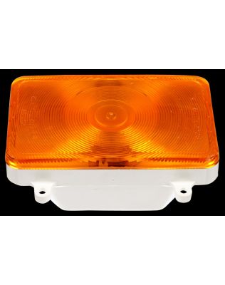 Incandescent, Yellow Rectangular, 1 Bulb, Front/Park/Turn, 4 Screw, 12V, Packard Connector 6288471, Bulk
