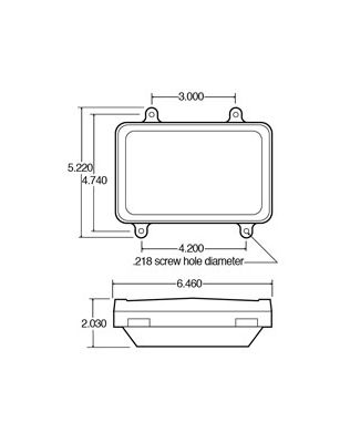 Bus, Incandescent, Red, Rectangular, 1 Bulb, Stop/Turn/Tail, 4 Screw, Blade Terminal, Stripped end, 12V,Bulk