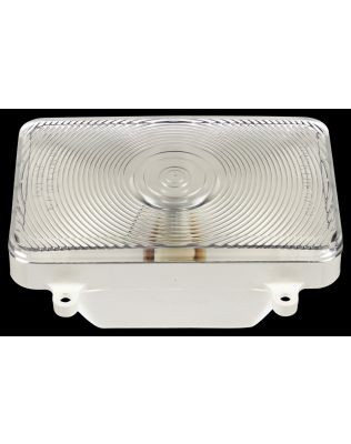 Incandescent, Clear Rectangular, 1 Bulb, Back-Up Light, Clear Bracket Mount/4 Screw, 3 Blade Terminal, 12V, Bulk