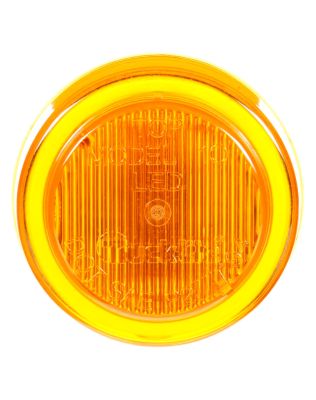 10 Series, LED, Yellow Round, 2 Diode, Marker Clearance Light, P2, Black Polycarbonate Grommet Mount, Fit 'N Forget M/C, Female PL-10, 12V, Kit