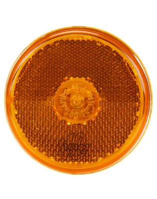 Super 10, Incandescent, Yellow Round, 1 Bulb, Marker Clearance Light, PC, Reflectorized, PL-10, 12V