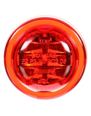 10 Series, High Profile, LED, Red Round, 8 Diode, Marker Clearance Light, PC, PL-10, 12V
