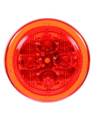 10 Series, Low Profile, LED, Red Round, 8 Diode, Marker Clearance Light, PC, Fit 'N Forget M/C, 12V
